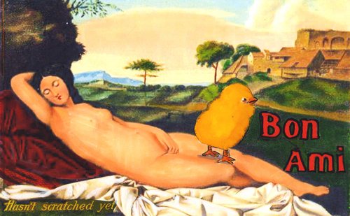 Drawing-Fantasy-Bon Ami Nude with Renaissance Chick