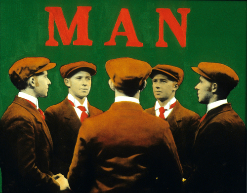 Mixed Media-Representational-Man Times Four
