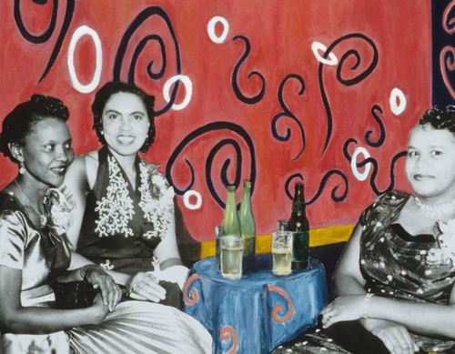 Mixed Media-Representational-Girl's Night Out in Harlem