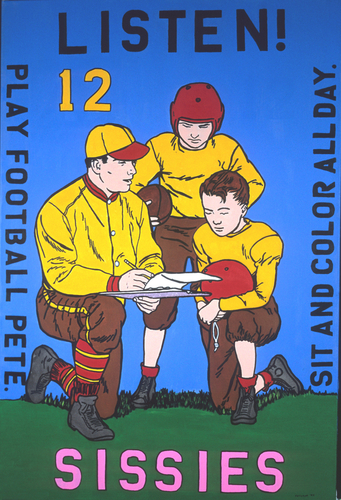 Painting-Pop Art-Why Sissy Artists Should Play Football