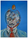Warren Lyons - Allegorical Painting male, figure, life, death, pain, confusion, enlightenment, face, hope, despair, warren lyons, wcleo - Allegorical Painting