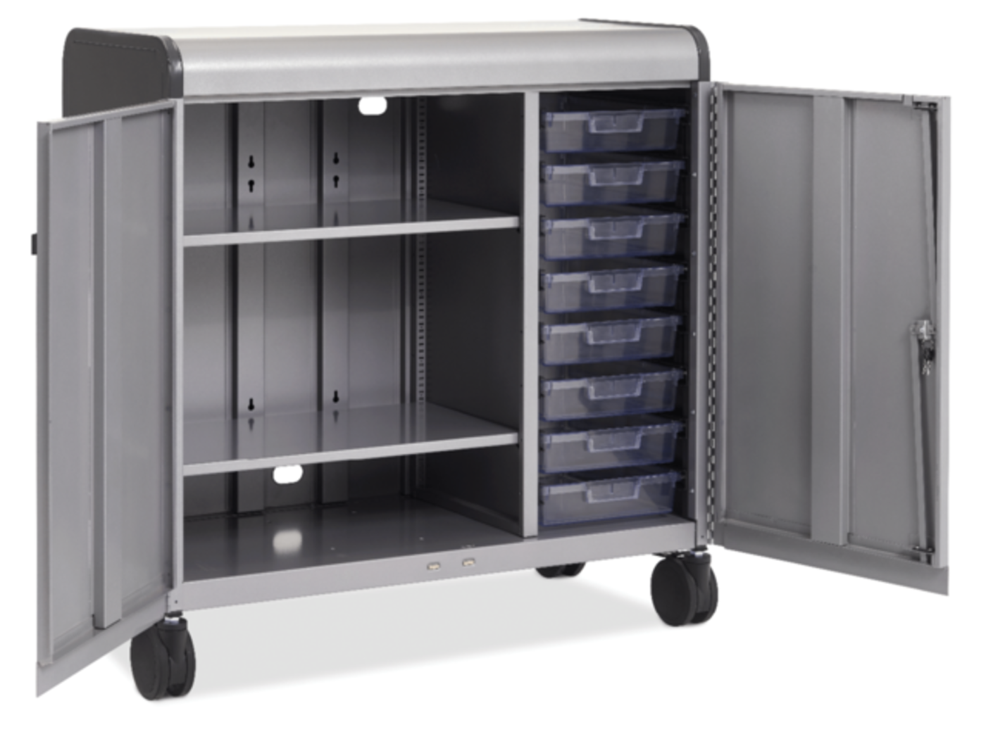 Accelerator Storage with Totes and Shelves by Alumni Oburo