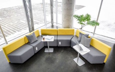 Photo of Geo Angular Benches by Rouillard, vue 5, available at Oburo in Montreal