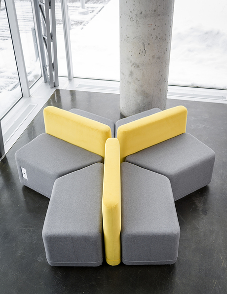 Photo of Geo Angular Benches by Rouillard, vue 2, available at Oburo in Montreal