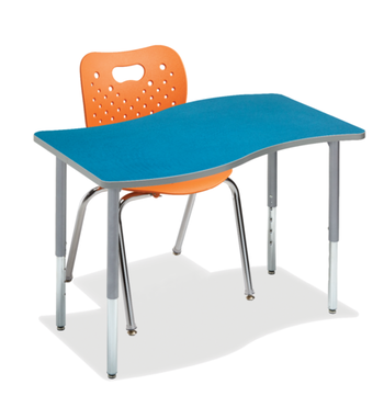 Photo of Ogee Breeze Single Student Desk by Alumni, vue 2, available at Oburo in Montreal