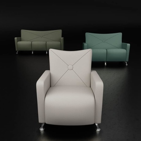 Photo of Stelli Lounge and reception chairs collection by Logiflex, vue 2, available at Oburo in Montreal