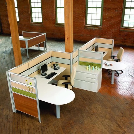 Photo of Nano System collaborative and open space furniture by Artopex, vue 5, available at Oburo in Montreal