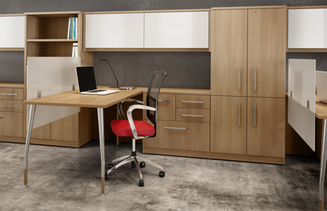 Photo of millenium-contemporary-and-functional-open-spaces-desks-by-logiflex gallery image 1. Gallery 1. Details at Oburo, your expert in office, medical clinic and classroom furniture in Montreal.