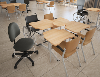 Photo of Flex Adjustable Tables by Logiflex, vue 3, available at Oburo in Montreal