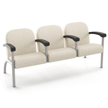 Photo of Companion - Medium Back Three Seater with Half Arms, vue 1, available at Oburo in Montreal