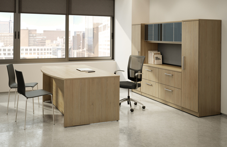 Photo of Millenium Private Contemporary and Functional Desks by Logiflex, vue 1, available at Oburo in Montreal