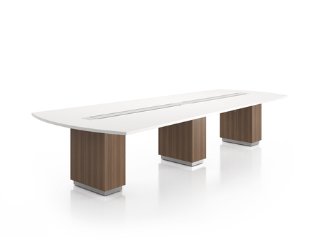 Photo of tailgate-freestanding-with-rectangular-manhattan-bases-conference-table gallery image 1. Gallery 4. Details at Oburo, your expert in office, medical clinic and classroom furniture in Montreal.