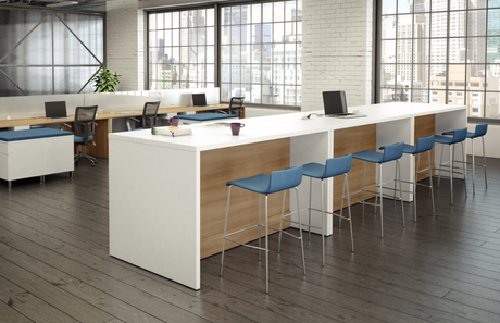 Photo of Link Collaboration Table by Logiflex, vue 4, available at Oburo in Montreal