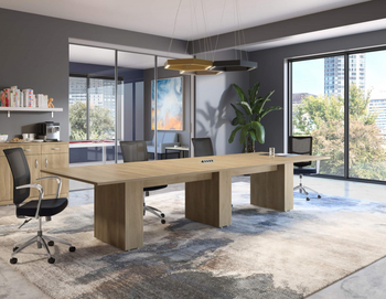 Photo of Rectangular Bases Conference Tables by Logiflex, vue 4, available at Oburo in Montreal