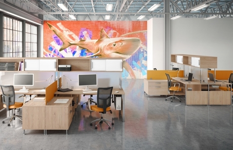 Photo of Level Collaborative and Interactive Open Spaces Desks by Logiflex, vue 1, available at Oburo in Montreal