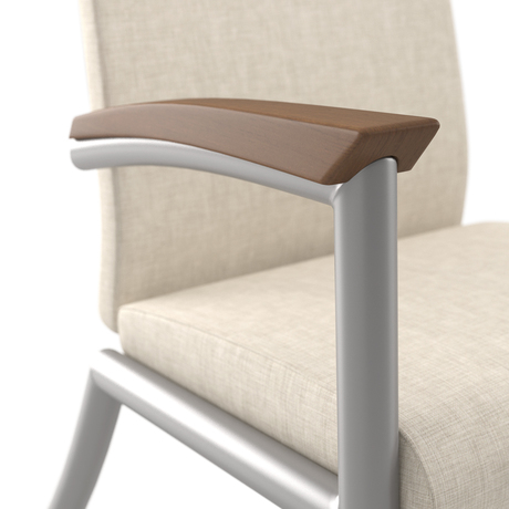 Photo of gravity-three-seater-with-half-arms gallery image 1. Gallery 5. Details at Oburo, your expert in office, medical clinic and classroom furniture in Montreal.