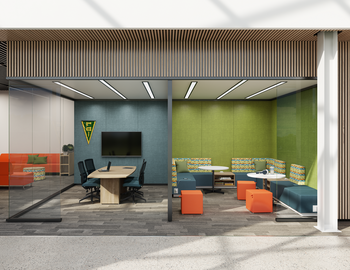 Photo of Sit modular seating collection by Logiflex, vue 1, available at Oburo in Montreal