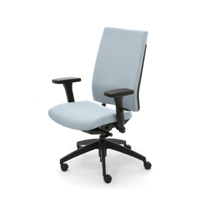 Photo of Ergonomic chair with high backrest, with moulded foam by Bouty, vue 1, available at Oburo in Montreal