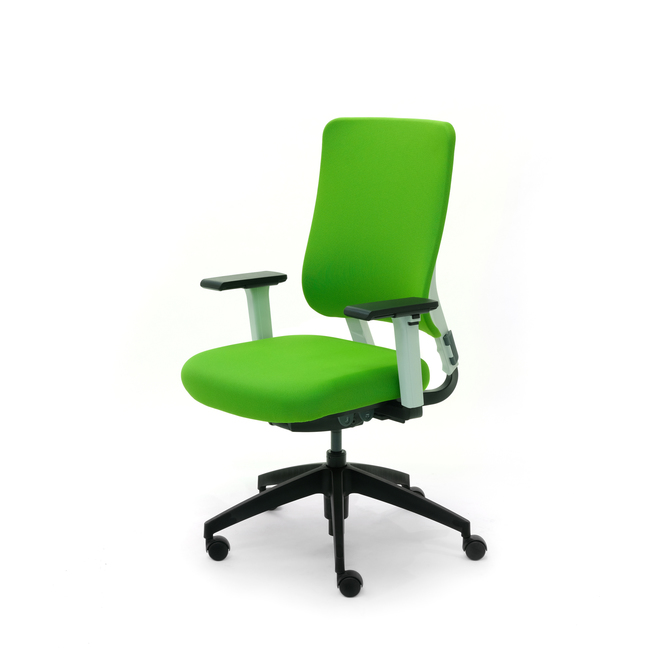 Photo of Ergonomic chair combining the comfort of fabric and the flexibility of mesh by Bouty, vue 1, available at Oburo in Montreal