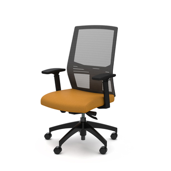 Photo of Ace Ergonomic chair with a mesh backrest and a star base by ADI, vue 1, available at Oburo in Montreal