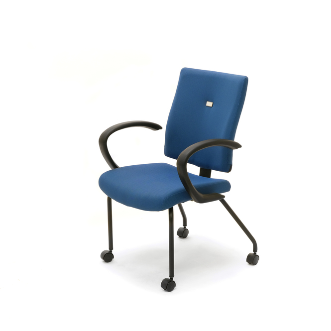 Photo of Multi-purpose chair with four-leg frame with casters by Bouty, vue 1, available at Oburo in Montreal