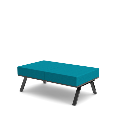 Photo of 2-seat bench, edge with matching upholstered edge by ADI, vue 1, available at Oburo in Montreal