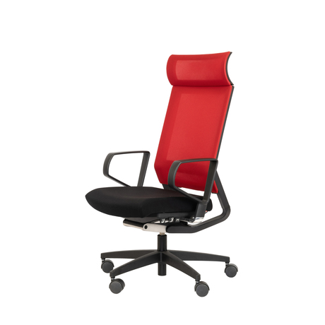 Photo of Chair with a high mesh backrest by Bouty, vue 1, available at Oburo in Montreal