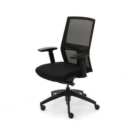 Photo of Vittoria ergonomic chair with mesh backrest by Bouty, vue 1, available at Oburo in Montreal