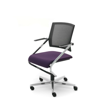 Photo of Multi-purpose chair with mesh backrest and a star base by Bouty, vue 1, available at Oburo in Montreal