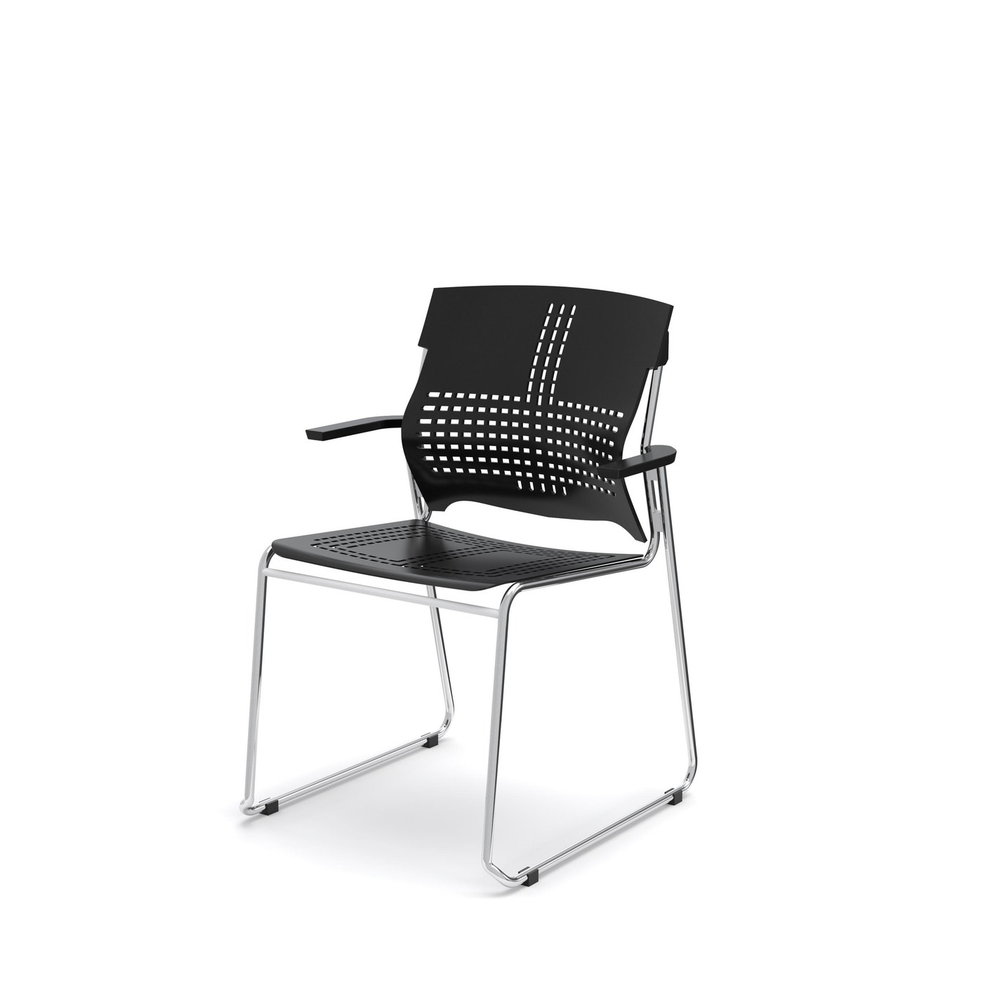 Stackable multi-purpose chair with a sled base by ADI - Oburo