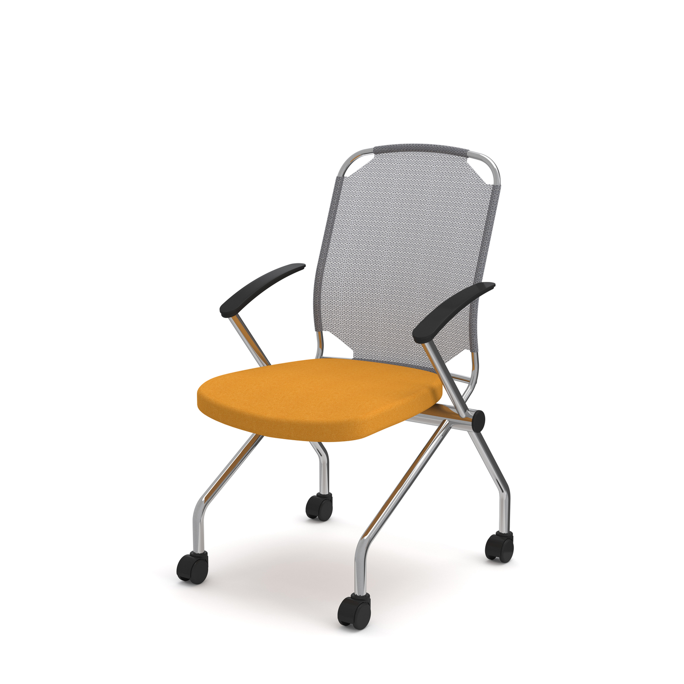 Multi-purpose chair with a four-leg frame with casters by ADI - Oburo