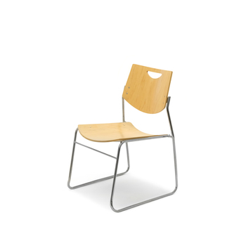 Photo of Stackable chair with a wide range of seat and back finishes by Bouty, vue 1, available at Oburo in Montreal