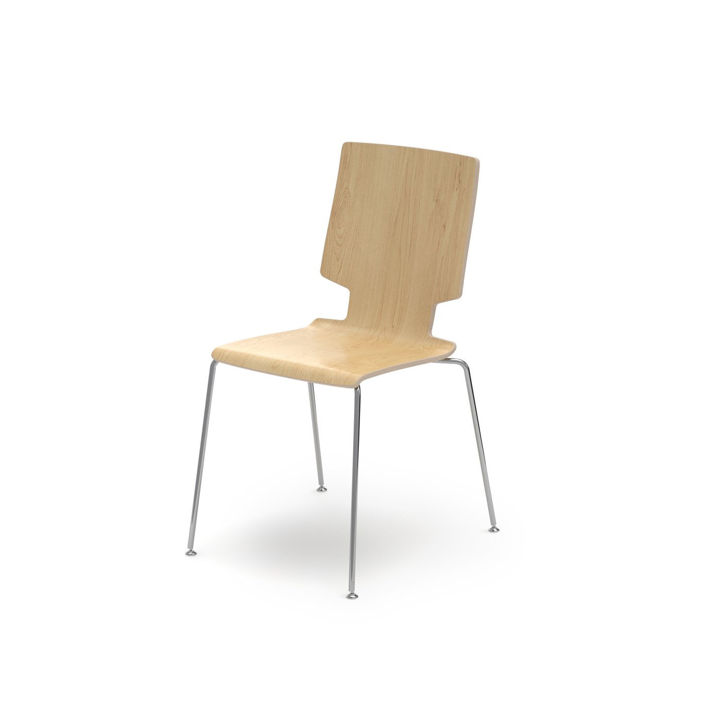 Stackable multi-purpose chair with a four-leg frame by Bouty - Oburo