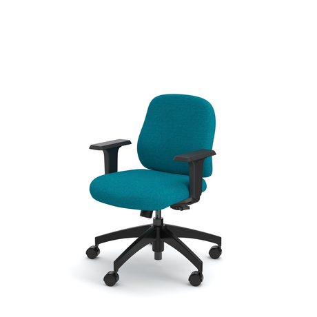 Photo of Ergonomic chair with a low backrest and a star base by ADI, vue 1, available at Oburo in Montreal