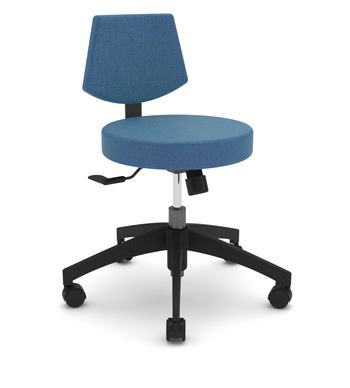 Photo of Compact multi-purpose stool with regular backrest by Bouty, vue 1, available at Oburo in Montreal