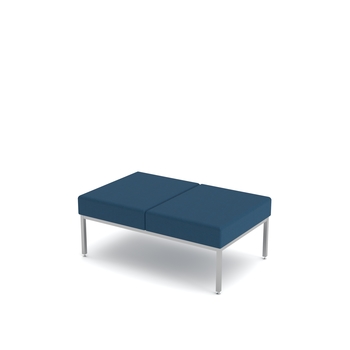 Photo of 2-seat bench with light profile by ADI, vue 1, available at Oburo in Montreal
