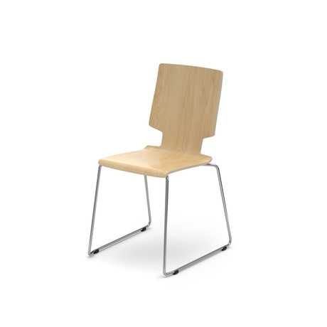 Photo of Stackable multi-purpose chair with a sled frame by Bouty, vue 1, available at Oburo in Montreal