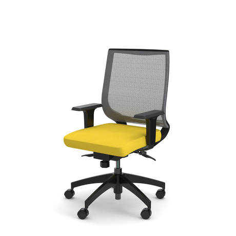 Photo of Ergonomic chair with a mesh backrest and a star base by ADI, vue 1, available at Oburo in Montreal