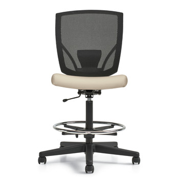 Photo of Ibex | Upholstered Seat & Mesh Back Armless Drafting Task Chair, vue 1, available at Oburo in Montreal