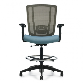 Photo of avro-upholstered-seat-mesh-back-drafting-stool-with-arms gallery image 12. Gallery 7. Details at Oburo, your expert in office, medical clinic and classroom furniture in Montreal.