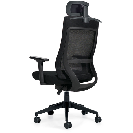 Photo of zim-black-high-back-weight-sensing-synchro-tilter gallery image 1. Gallery 7. Details at Oburo, your expert in office, medical clinic and classroom furniture in Montreal.