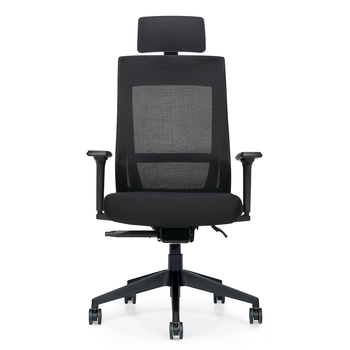 Photo of zim-black-high-back-weight-sensing-synchro-tilter gallery image 3. Gallery 5. Details at Oburo, your expert in office, medical clinic and classroom furniture in Montreal.