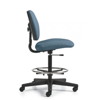 Photo of danio-armless-height-adjustable-task-stool gallery image 1. Gallery 3. Details at Oburo, your expert in office, medical clinic and classroom furniture in Montreal.