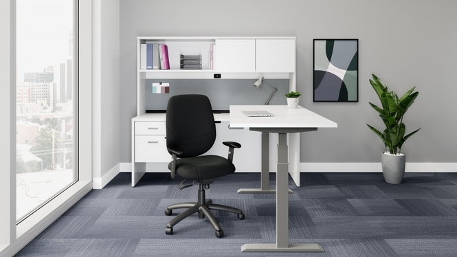 Photo de Six 31 | Fauteuil d’opérateur à dossier moyen, vue 1, disponible chez Oburo à Montréal