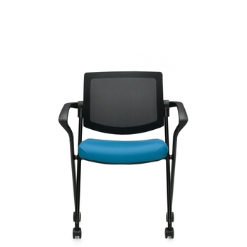Photo de gennex-siege-d-invites-empilable-avec-accoudoirs-et-roulettes image de galerie 5. Gallery 1. Tous les détails chez Oburo, expert en mobilier de bureau pour la clinique ou la salle de classe à Montréal.