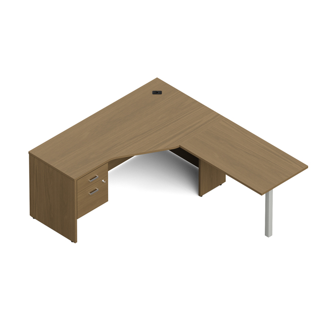 Photo de Newland | Bureau en L de 66 po L x 78 po P, vue 1, disponible chez Oburo à Montréal