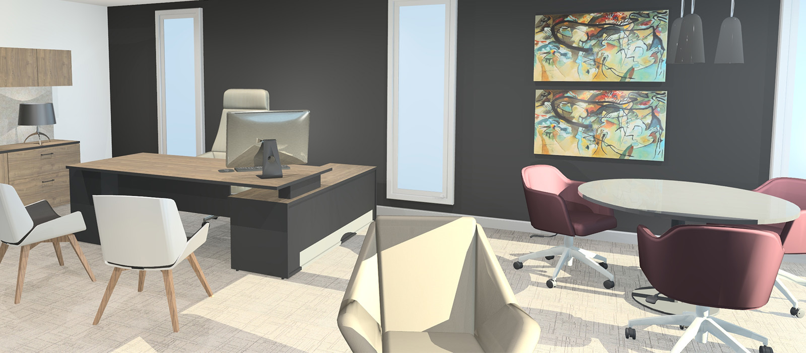 Bureau bien aménagé