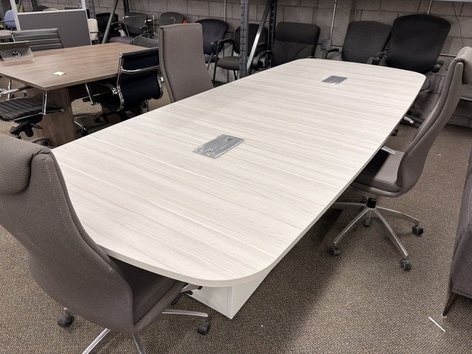 Photo of Boardroom table with a cube base by MBHP, vue 1, available at Oburo in Montreal