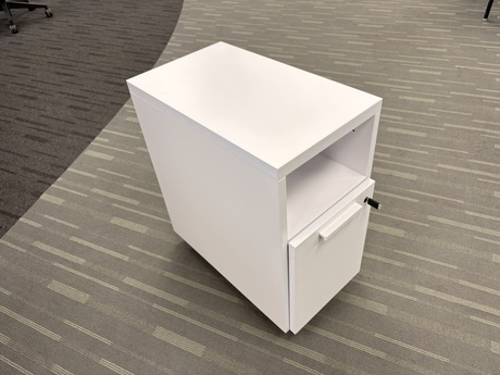 Photo de Caisson de rangement mobile blanc, vue 1, disponible chez Oburo à Montréal