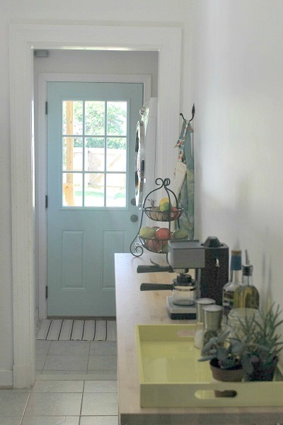 blue door